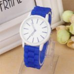 Durable 2016 Fashion Silicone Rubber Jelly Gel Analog Sports Women Watch