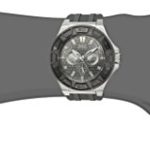 GUESS Men's Stainless Steel Quartz Watch with Silicone Strap