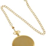 Charles-Hubert, Paris Gold-Plated Satin Finish Mechanical Pocket Watch