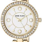 Anne Klein Women's Swarovski Crystal Accented Gold-Tone Watch