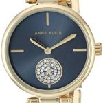 Anne Klein Women's Swarovski Crystal Accented Gold-Tone Watch