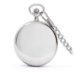 Speidel Classic Brushed Satin Silver-Tone Engravable Pocket Watch