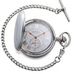 Dalvey Full Hunter Pocket Watch in Grey and Rose Gold