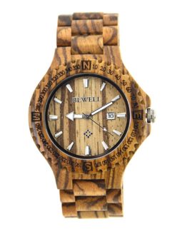 BEWELL Men's Wrist Watches Wooden Case With Wooden Band