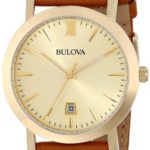 Bulova Unisex 97B135 Analog Display Japanese Quartz Brown Watch