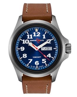 Armourlite Officer Series AL823 Watch - Blue Dial - Brown Leather Band