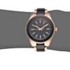 Anne Klein Women's Rose Gold-Tone and Navy Blue Resin Bracelet Watch