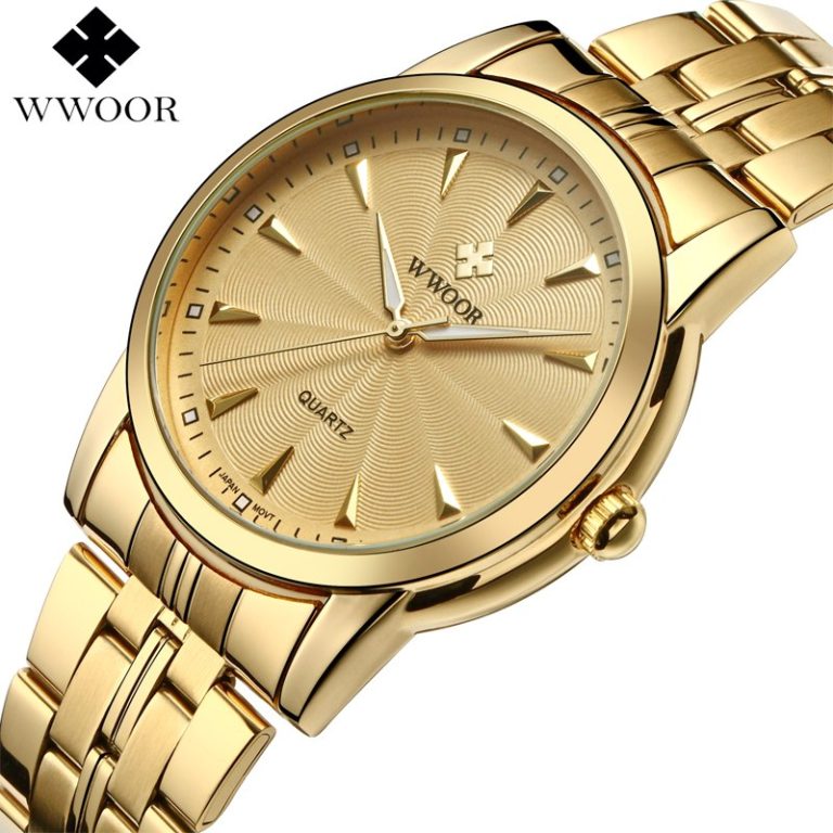 Top Brand Luxury Men Waterproof Stainless Steel Gold Watches Men's Quartz Clock Male Sports Wrist Watch WWOOR relogio masculino Top Brand Luxury Men Waterproof Stainless Steel Gold Watches