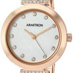 Armitron Women's Swarovski Crystal Accented Rose Gold-Tone Bangle Watch