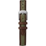 ⌚ Timex Women's Expedition Field Mini: Embrace Outdoor Elegance with Green Fabric and Brown Leather Trim