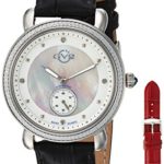 GV2 by Gevril Marsala - Sub Eye Womens Swiss Quartz Black Leather Strap Watch