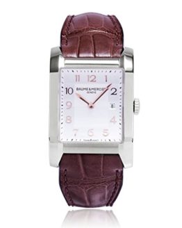 Baume & Mercier Brown Leather Strap Silver Dial Women's Watch