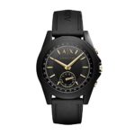Armani Exchange Men's Hybrid Smartwatch, Black Silicone