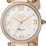 GV2 by Gevril Sassari Womens Diamond Swiss Quartz Beige Leather Strap Watch