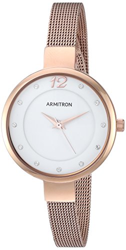 Armitron Women's Swarovski Crystal Accented Rose Gold-Tone Bracelet Watch