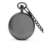 Speidel Classic Brushed Satin Black Engravable Pocket Watch