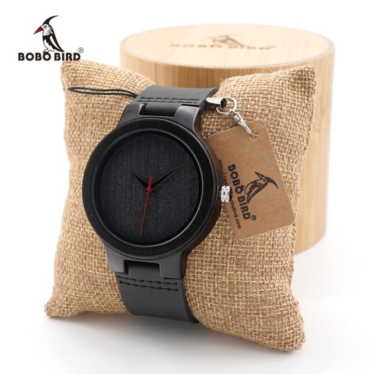 BOBO BIRD Men's Ebony Wood Design Watches With Real Leather Quartz Watch for Men Brand Luxury Wooden Bamboo Wrist Watch 1 BOBO BIRD Men's Ebony Wood Design Watches With Real Leather Quartz Watch
