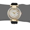 GV2 by Gevril Berletta Womens Diamond Swiss Quartz Black Leather Strap Watch