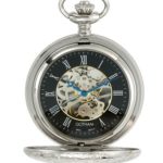 Gotham Men's Silver-Tone Mechanical Pocket Watch