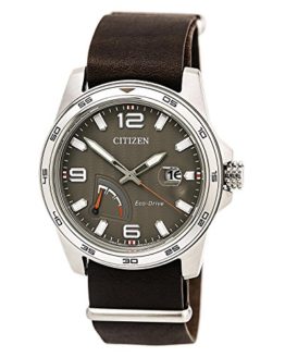 Citizen Men's Eco-Drive Stainless Steel Citizen Leather Strap Watch