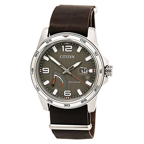 Citizen Men's Eco-Drive Stainless Steel Citizen Leather Strap Watch