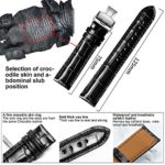 Quick Release Alligator Grain Leather Replacement Watch Bands
