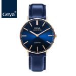2023 Geya Men's Quartz Watch – Luxury Sports Style with Leather Band & Shock Resistance