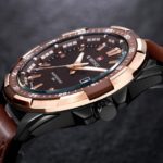 New Luxury Brand Date Genuine Leather Men Quartz Watch