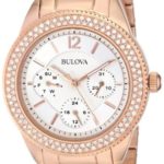 Bulova Women's Swarovski Crystal Rose Gold Tone Watch