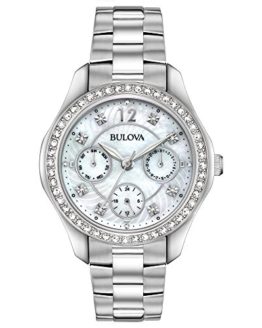 Bulova 96N111 Women's Crystal Mother of Pearl Quartz Watch