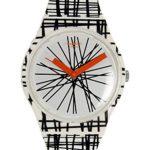 Swatch Women's Originals Black White Multi Rubber Watch