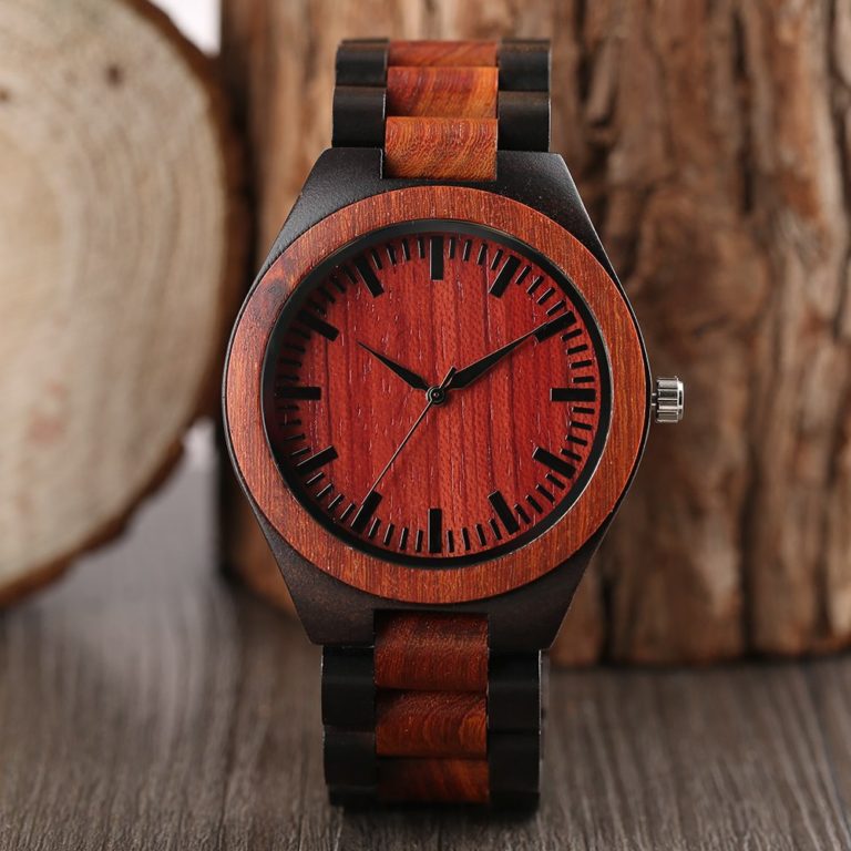 Men's Fashion Nature Wood Wrist Watch Novel Handmade Sport