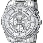 GUESS Men's Sporty Silver-Tone Stainless Steel Watch