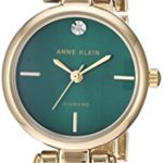 Anne Klein Women's Diamond-Accented Gold-Tone Mesh Bracelet Watch