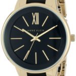 Anne Klein Women's Gold-Tone and Black Dress Watch