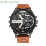 Men Watch Dual Movement Watch Waterproof Sport Military Quartz Men