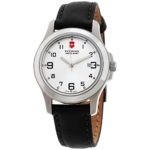 Victorinox Garrison Elegance Silver Dial Leather Strap Ladies Watch