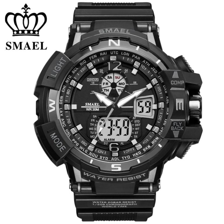 SMAEL Brand Sports Watch Men New Waterproof Fashion Military Clock Shock Men's Luxury Analog Quartz Dual Display Wrist watches 2 SMAEL Brand Sports Watch Men New Waterproof Fashion Military watches