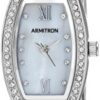 Armitron Women's Swarovski Crystal Accented Silver-Tone Bangle Watch