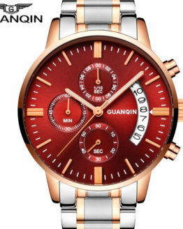 GUANQIN Luxury Watch Fashion Stainless Steel Watch for Man