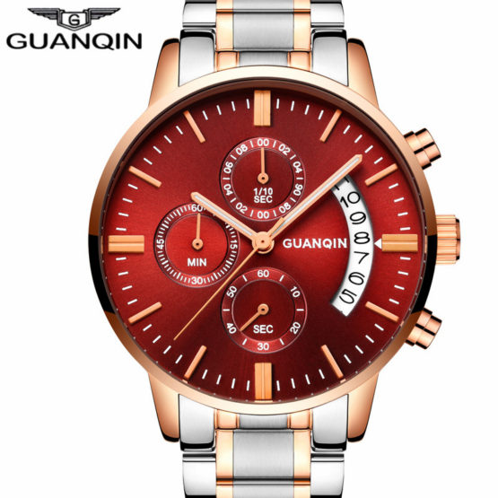 GUANQIN Luxury Watch Fashion Stainless Steel Watch for Man