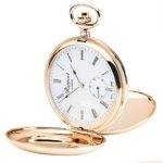 Elegant Rose Gold Rapport Oxford Hunter Case Pocket Watch with Sub-Seconds.