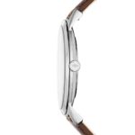 Fossil Men's The The Minimalist 3H Stainless Steel Analog-Quartz Watch with Leather Calfskin Strap, Brown, 22 (Model: FS5439