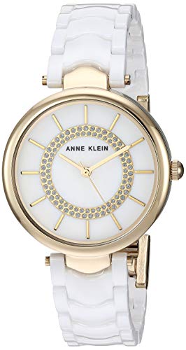 Anne Klein Women's Glitter Accented Gold-Tone Watch