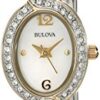 Bulova Women's Swarovski Crystal Two Tone Bracelet Watch