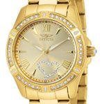 Invicta Women's Angel Crystal-Accented 18k Gold Ion-Plated Stainless Steel Watch