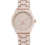 Nine West Women's Matte Blush Pink Rubberized Bracelet Watch