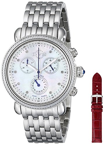 GV2 by Gevril Marsala Womens Diamond Chronograph Swiss Quartz Watch