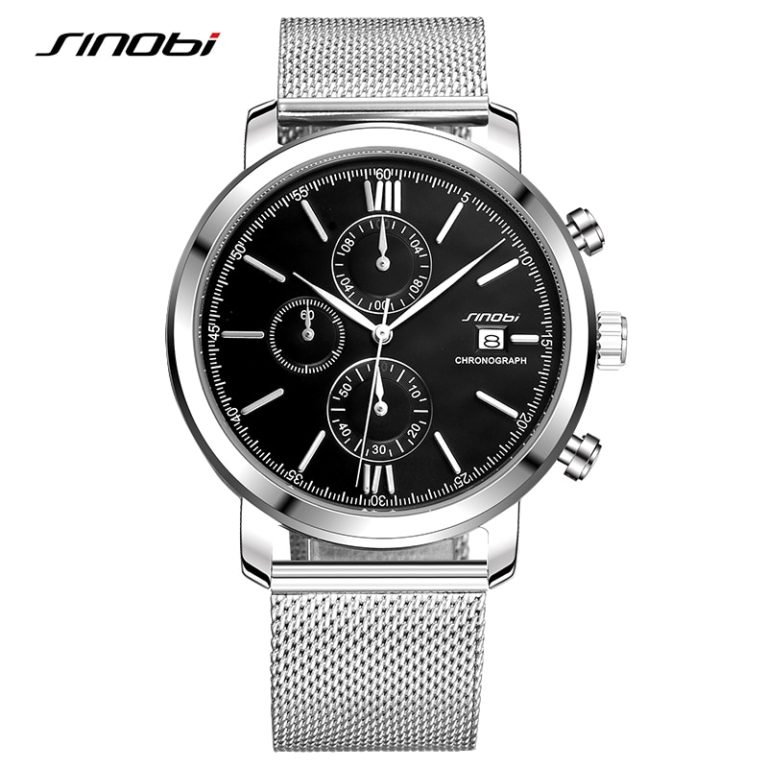 2017 SINOBI New Stainless Steel Smart Men's MultiFunction Quartz Sport Wrist Watch Waterproof Fashion Casual relogio masculino 2 2017 SINOBI New Stainless Steel Smart Men's MultiFunction Quartz Sport Watch