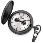 Speidel Classic Brushed Satin Black Engravable Pocket Watch